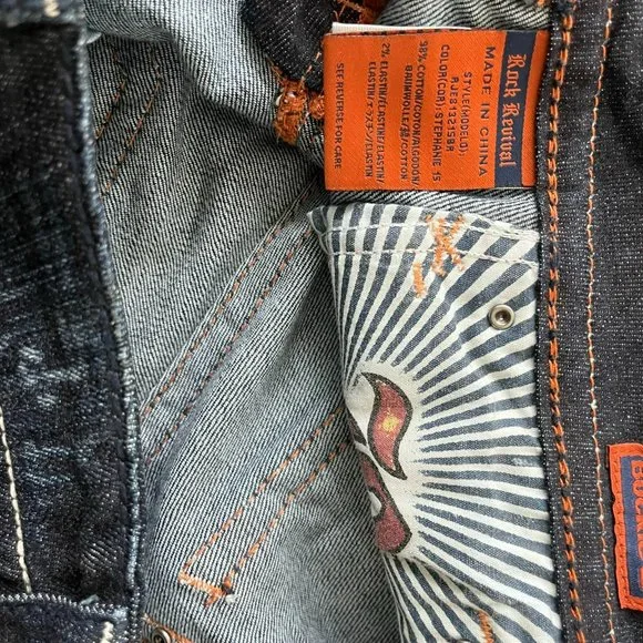 NWOT Rock Revival Women's Dark Wash Stephanie Boot Cut Jeans Size 27 - Picture 13 of 16